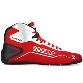 Sparco Kart Chaussures K-Pole 2020 Taille 46 Rouge S00126946RSBI Enfant Cuir Microfibre Perforé Talons Redessinés Semelle Caoutchouc