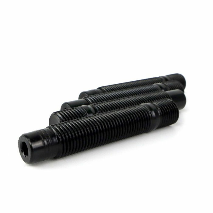 OMP SPEED Jeu de 4 goujons M14x1.25 double filetage long 100mm Noir