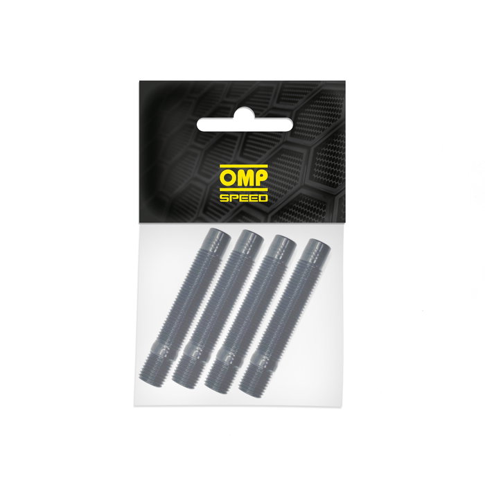 OMP Speed Jeu de 4 écrous M14x1.25 Double Filet Long 100 mm Clé Allen Couleur Noire Din 10.9 OMPS09741401 OMP Speed Jeu de 4 écrous M14x1.25 Double Filet Long 100 mm Clé Allen Couleur Noire Din 10.9 OMPS09741401