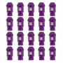 OMP Jeu de 20 écrous en aluminium 7075 violet M14x1.25 avec clé de 19