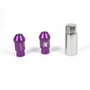 OMP Jeu de 20 écrous en aluminium 7075 violet M14x1.25 avec clé de 19