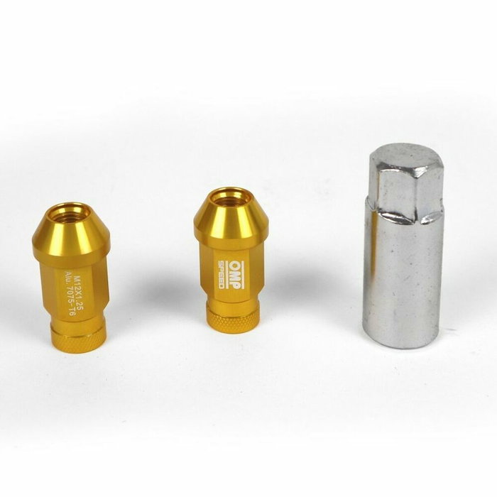 OMP Speed Jeu de 20 Écrous en Aluminium Jaune M14x1.25