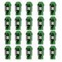 OMP Jeu de 20 écrous en aluminium 7075 Vert M14x1.25 avec clé de 19