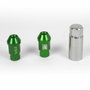 OMP Jeu de 20 écrous en aluminium 7075 Vert M14x1.25 avec clé de 19