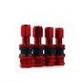 Omp Jeu de 4 valvules en aluminium OMP Speed, Rouge