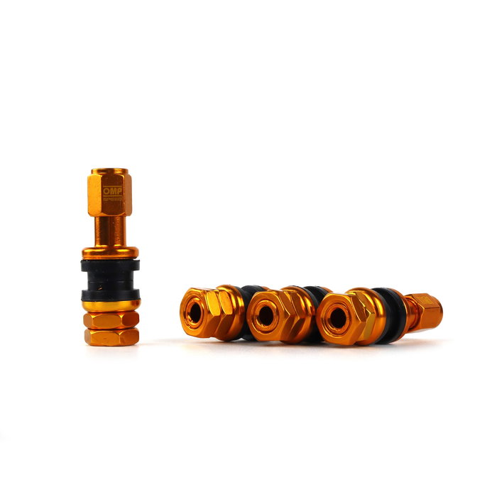 Omp OMPS09990009 Jeu de 4 Valvules en Aluminium Jaune pour Roues