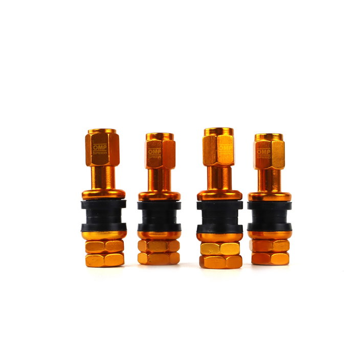 Omp OMPS09990009 Jeu de 4 Valvules en Aluminium Jaune pour Roues