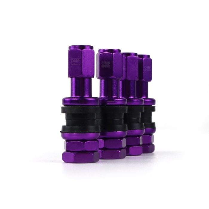 Omp OMPS09990011 Valve Aluminium Violette Jeu 4 Valvules Roues Omp OMPS09990011 Valve Aluminium Violette Jeu 4 Valvules Roues