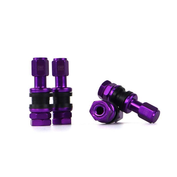 Omp OMPS09990011 Valve Aluminium Violette Jeu 4 Valvules Roues Omp OMPS09990011 Valve Aluminium Violette Jeu 4 Valvules Roues