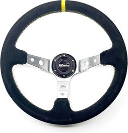 Occ Motorsport OCCVOL001 Volant Déplacé Cuir Suédé Argent 350 mm Simulateur