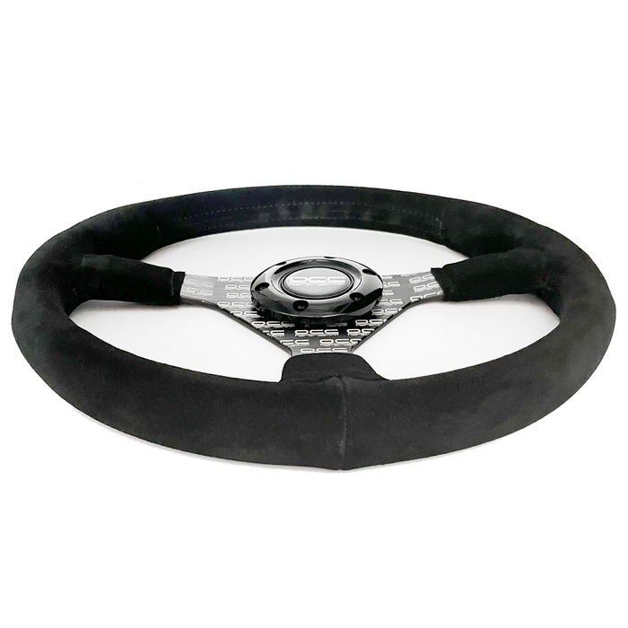 Occ Motorsport OCCVOL015 Volant Plat Mod. Classic Cuir Retour Bras Noirs Serigraphies