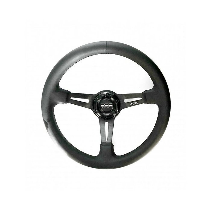 Occ Motorsport Volant Semidéplacé Modèle Classic en Cuir de Nappa Noir