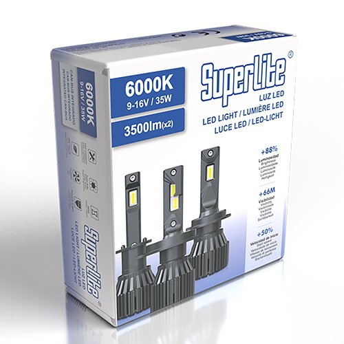 Abc Kit d'ampoules LED H1 Superlite 6000K 35W CANBUS