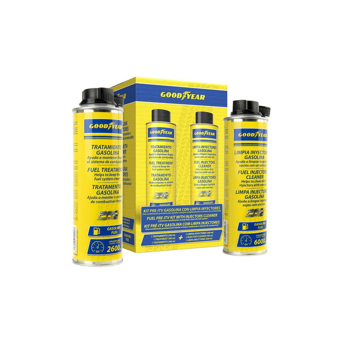 Goodyear Kit GY Pre-ITV Essence avec Nettoyant Injecteurs Goodyear Kit GY Pre-ITV Essence avec Nettoyant Injecteurs