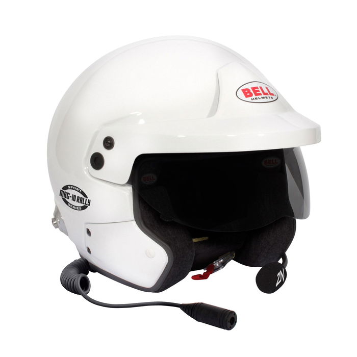 Bell Mag-10 Rally Sport Blanc Hans Taille S57-58 FIA8859-2015 BL1443A03 Casque Ouvert Composite Carbone Visiere Reglable ZeroNoise