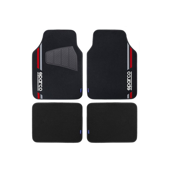 Sparco Set de tapis de voiture moquette rouge Sparco Set de tapis de voiture moquette rouge
