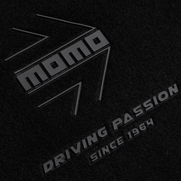 Momo MOMLCM4BKBK Ensemble Complet 4 Pièces Tapis Universels Noir-Blanc 65x43cm/29x40cm