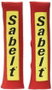 Sabelt Coussinets de ceinture de sécurité Velcro Rouge (Lot de 2)
