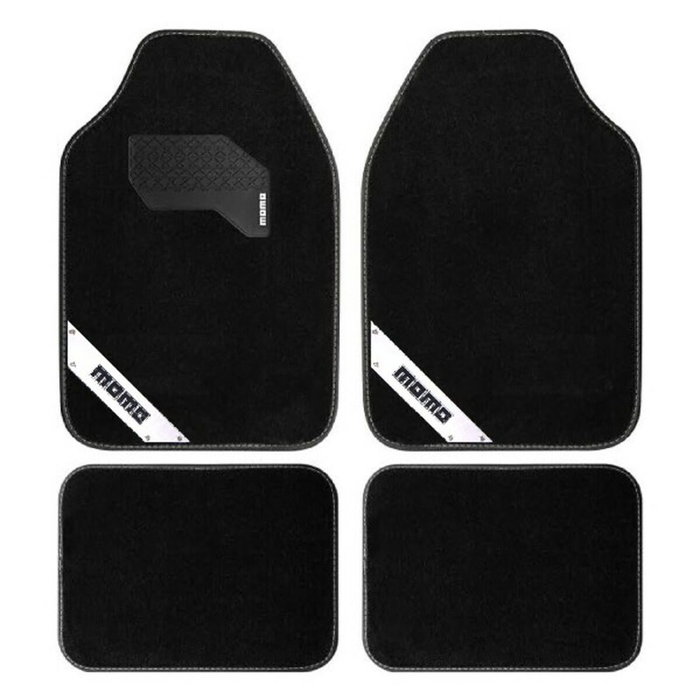 Momo Ensemble de 4 tapis universels noir/blanc
