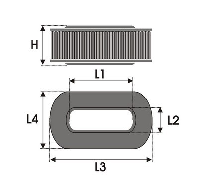 Green Filters R083234 Filtre à air Oval