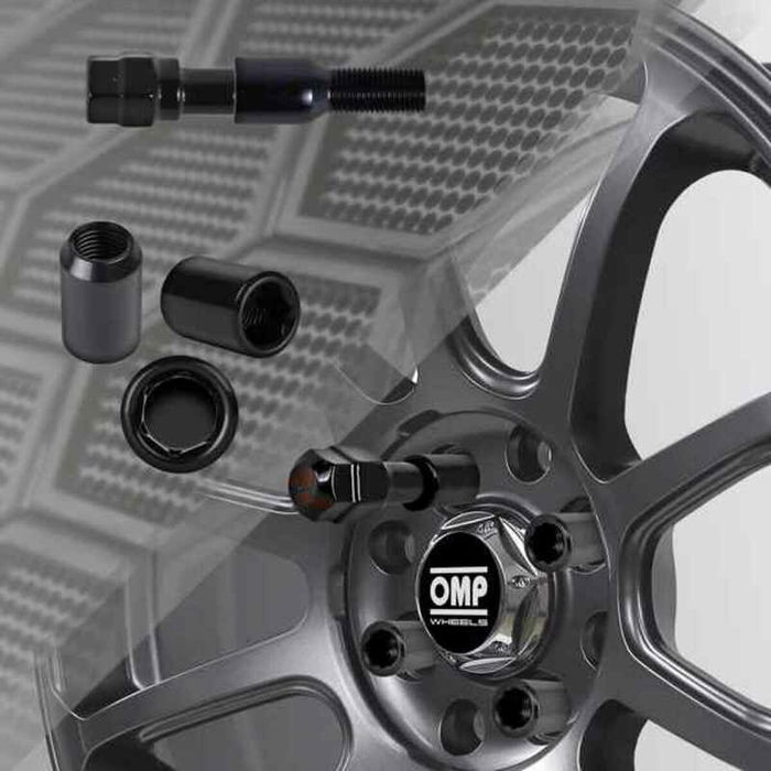 Ecrou OMP OMPS09731201 M12 x 1,25 4 uds Noir Ecrou OMP OMPS09731201 M12 x 1,25 4 uds Noir