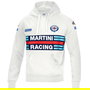 Sparco S01279MRBI2M Sweat Capuche Zippé Martini Taille M Blanc