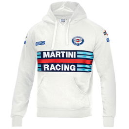 Sparco S01279MRBI3L Sweat à Capuche Martini-R Taille L Blanc