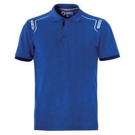 Sparco Polo Tech Stretch Bleu Taille XL - S02407AZ4XL - Pour le style de vie motorsport