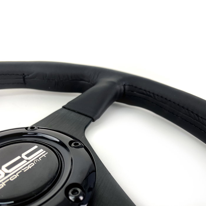 OCC Motorsport OCCVOL014 Volant Plat Mod. Classic Cuir De Nappa 350mm Noir 6 Vis OCC Motorsport OCCVOL014 Volant Plat Mod. Classic Cuir De Nappa 350mm Noir 6 Vis