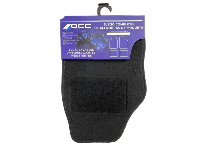 OCC Design Tapis de voiture universel en moquette noir