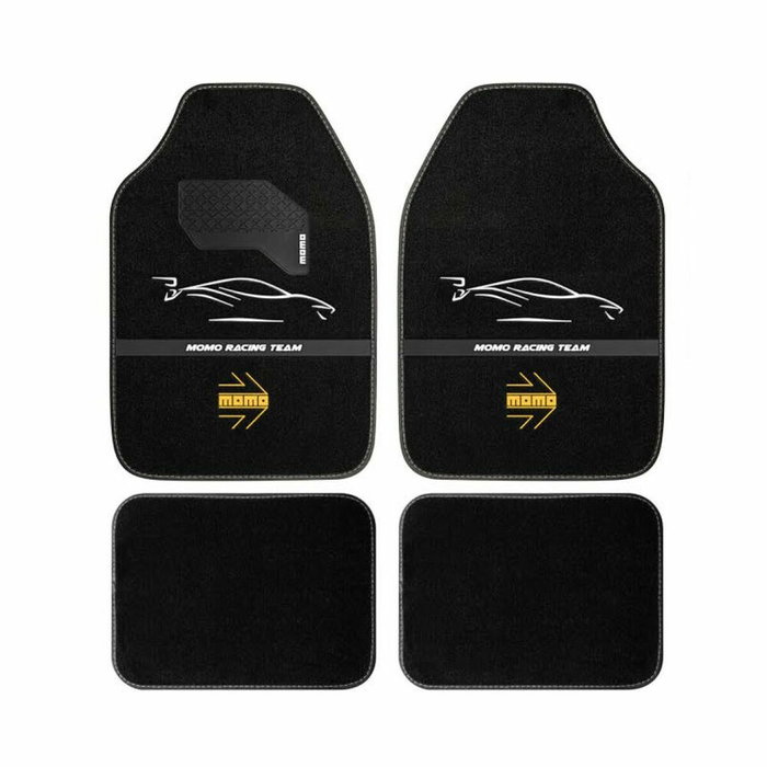 Momo Ensemble de 4 tapis universels noir et blanc Momo Ensemble de 4 tapis universels noir et blanc