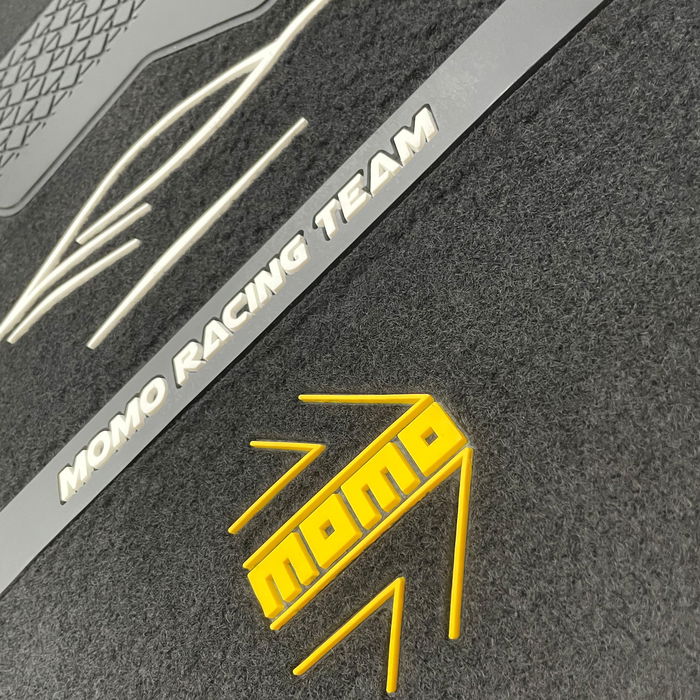 MOMO Ensemble Complet 4 Pièces Tapis Universels Noir Et Blanc MOMLCM4A7BW