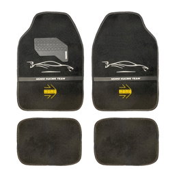 Momo Ensemble de 4 tapis universels noir et blanc