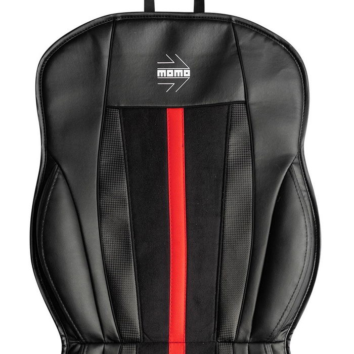 Momo Respaldo Momo Stripe Noir-Rouge MOMLSCU03BR Siège Auto Rembourré Universel