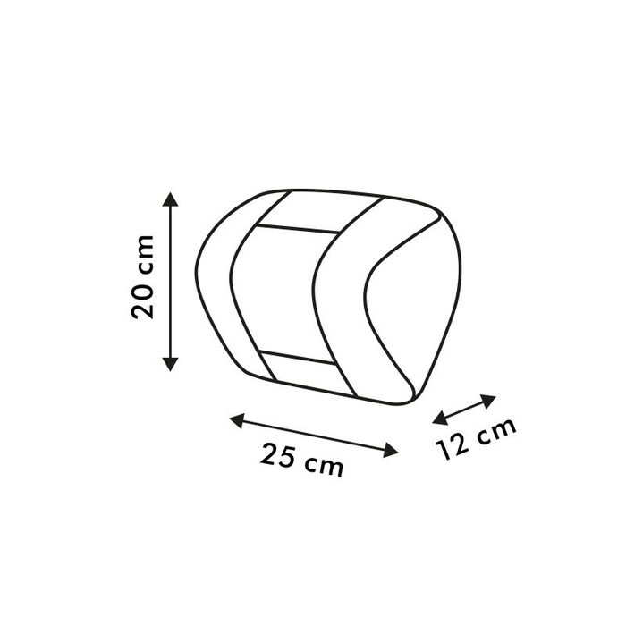 Momo Support Cou Côté Confort Carbone-Noir Mousse Polyuréthane Mémoire de Forme 20x25x12cm