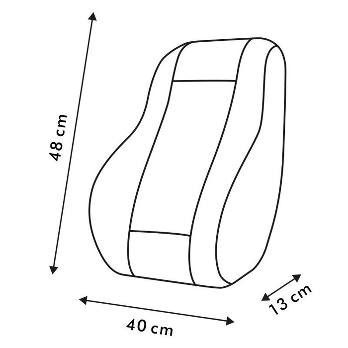 Momo Soutien Lumbaire Voiture Ergon Corsa MOMLLSECBR Rouge-Noir