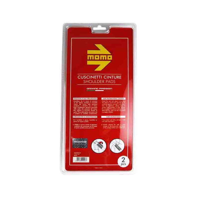 MOMO MOMLSHPE4CR Ensemble 2 Almohadillas Ceinture Voiture Rouge Mate