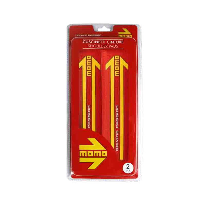 MOMO MOMLSHPE4CR Ensemble 2 Almohadillas Ceinture Voiture Rouge Mate