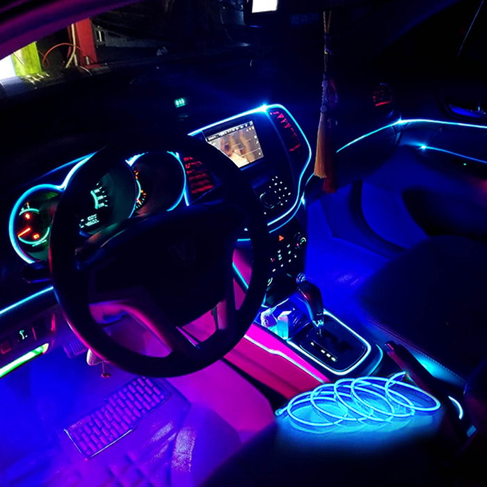 Occ Sport Bande De Fil De Néon En Fibre Optique Turquoise OCCLED02 3 Mètres USB Occ Sport Bande De Fil De Néon En Fibre Optique Turquoise OCCLED02 3 Mètres USB