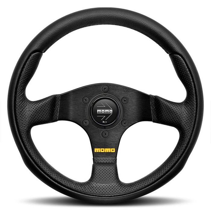 Momo MOM11102632812R Volant 280 mm Cuir Perforé Noir 6x70mm PCD PISO Momo MOM11102632812R Volant 280 mm Cuir Perforé Noir 6x70mm PCD PISO