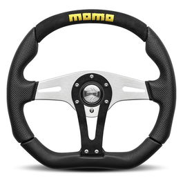 Momo MOM11102935111R Volant 350 mm Cuir Alcantara Noir Argent