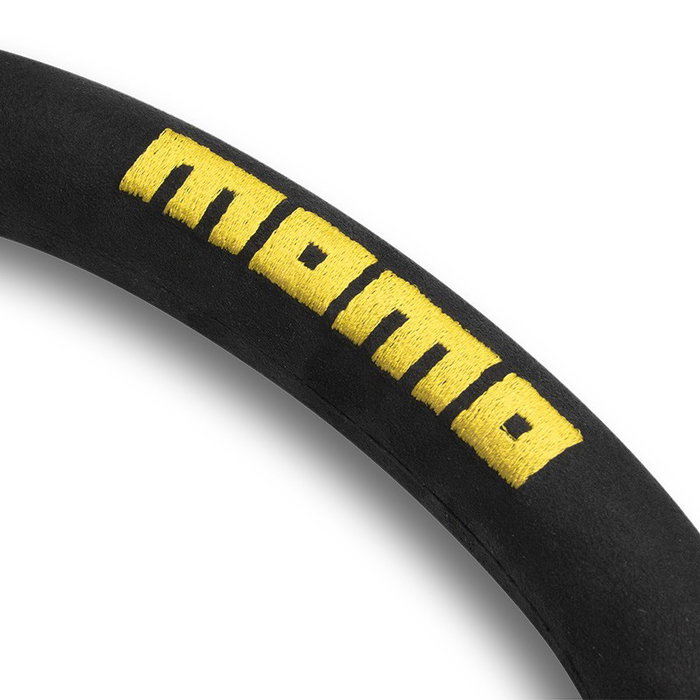 Momo MOM11102935111R Volant 350 mm Cuir Alcantara Noir Argent