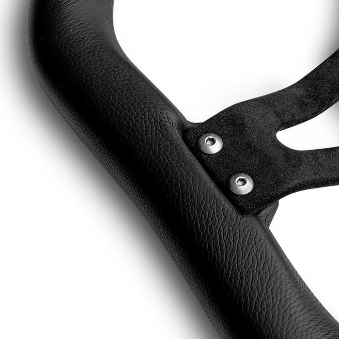 Momo MOM11102935111R Volant 350 mm Cuir Alcantara Noir Argent