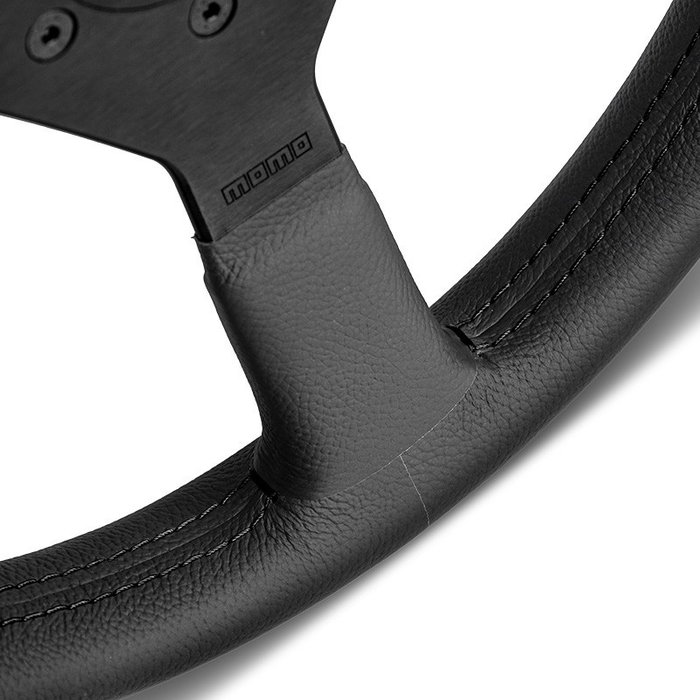 Momo MOM11111785225R Volant Tuning 350 mm Cuir Noir
