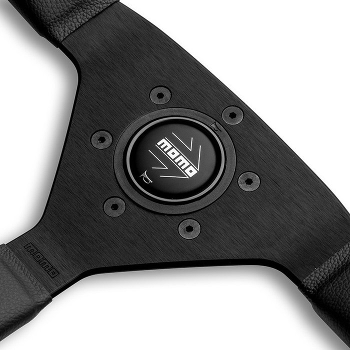 Momo MOM11111785225R Volant Tuning 350 mm Cuir Noir