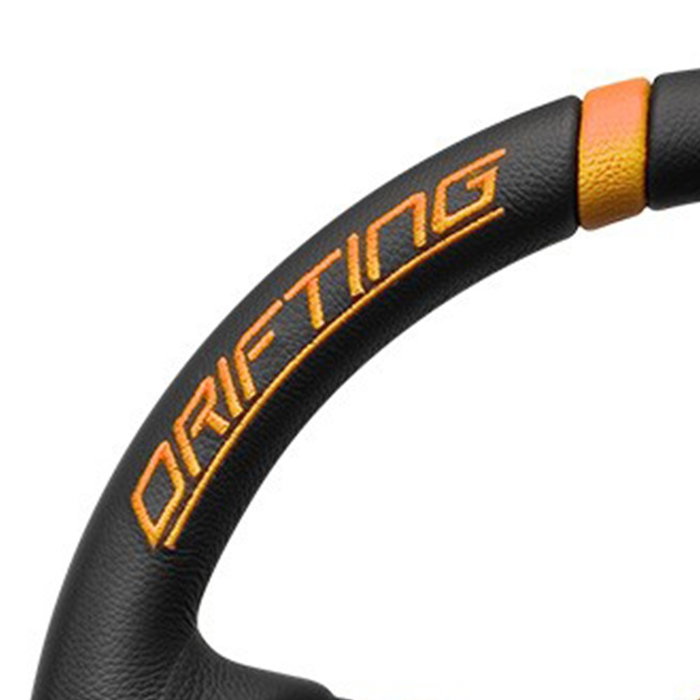 Momo MOMVDRIFT35NEARR Volant Drifting 350 mm Cuir Orange