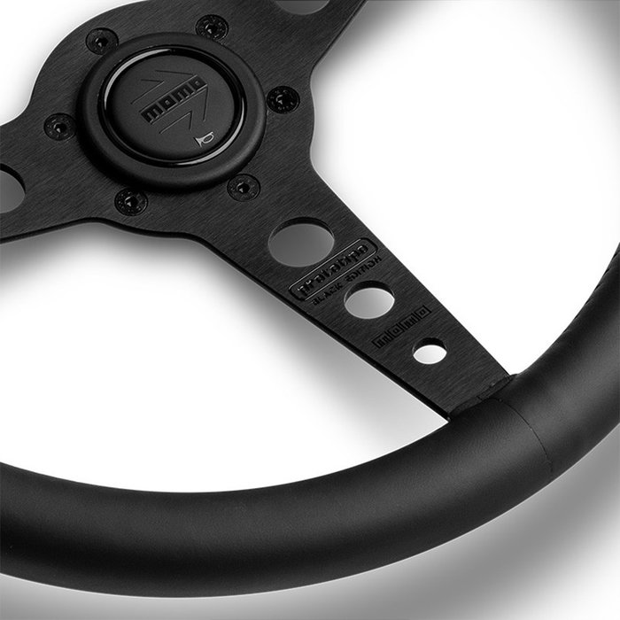 Momo Volant Prototype 350 mm en cuir noir Momo Volant Prototype 350 mm en cuir noir