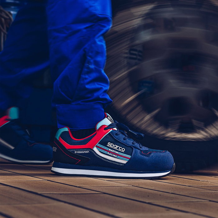 Sparco Gymkhana S1P Martini-R Taille 40 Bleu S07527MR40BM Chaussures de Sport Maille Respirante Semelle Multi-Adhérence