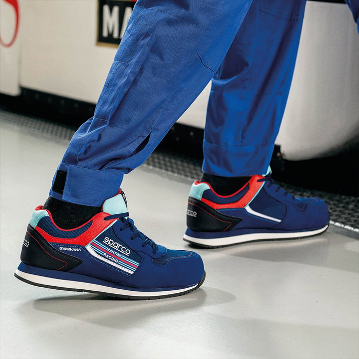 Sparco Gymkhana S1P Martini-R Taille 40 Bleu S07527MR40BM Chaussures de Sport Maille Respirante Semelle Multi-Adhérence