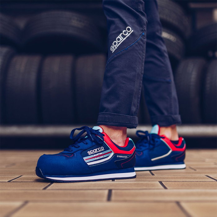 Sparco Gymkhana S1P Martini-R Taille 40 Bleu S07527MR40BM Chaussures de Sport Maille Respirante Semelle Multi-Adhérence